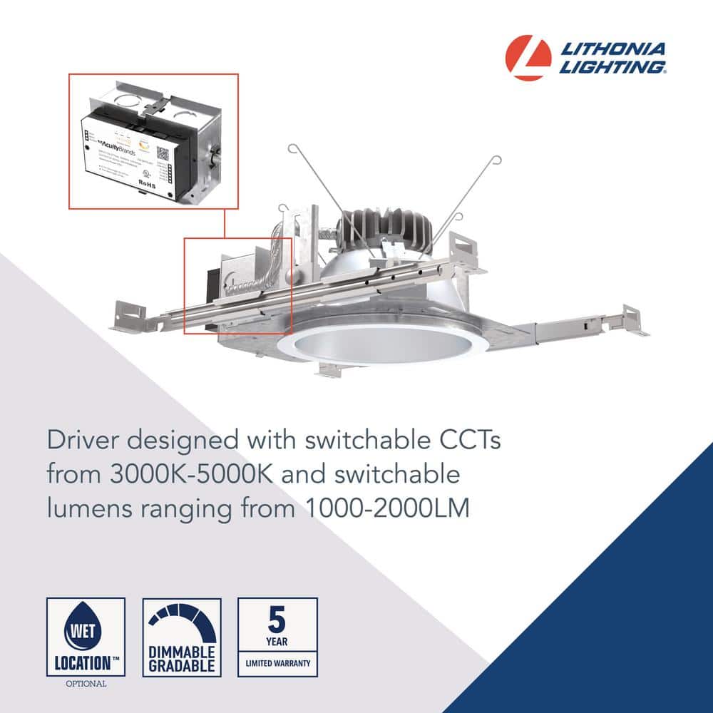 6'' Silver LED Dimmable Recessed Lighting Kit