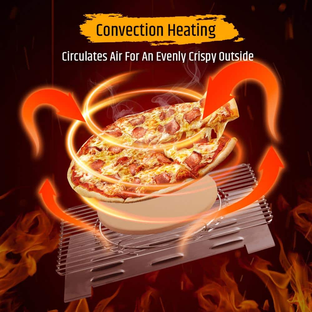 Portable Stainless Steel Gas Pizza Oven with Thermometer