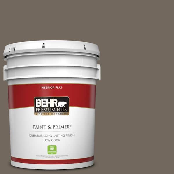BEHR PREMIUM PLUS 5 gal. #T16-20 Opus Flat Low Odor Interior Paint & Primer