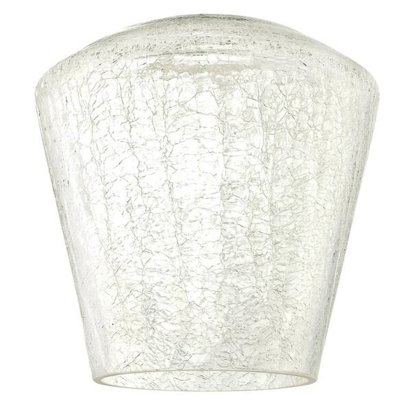 Westinghouse 6 in. Clear Crackle Shade with 2-1/4 in. Fitter and 6-1/4 in. Width