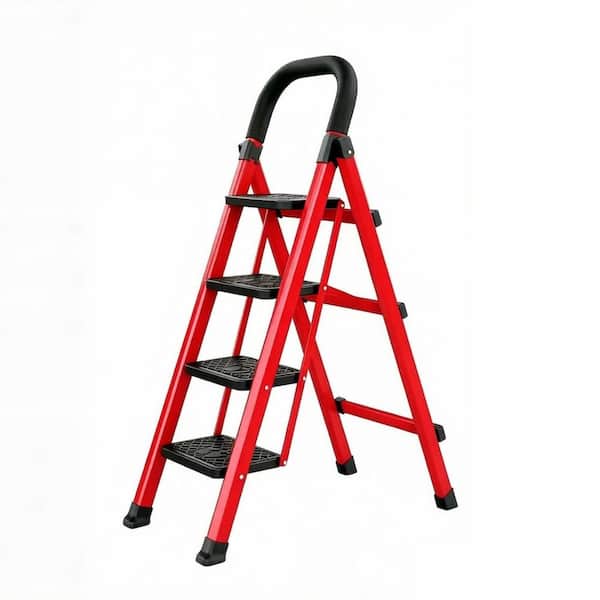 3.2 ft. Carbon Steel Lightweight Step Ladder (9 ft. Reach) 500 lbs. Load Capacity with Non-Marring Feet