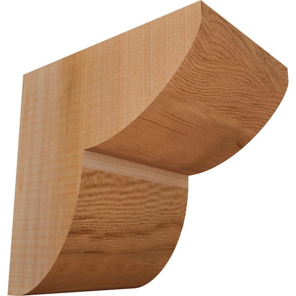 Ekena Millwork 5-1/2 in. x 8 in. x 8 in. Western Red Cedar Crestline Smooth Corbel