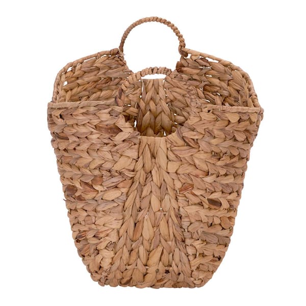 Vintiquewise Large Square Water Hyacinth Wicker Laundry Basket QI003365.L -  The Home Depot