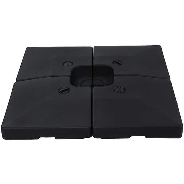KOZYARD Outdoor 170 lbs. Plastic Large Patio Umbrella Base/Stand for Patio & Deck Mobile Sun Shade Octagon 40"x40'' in Black