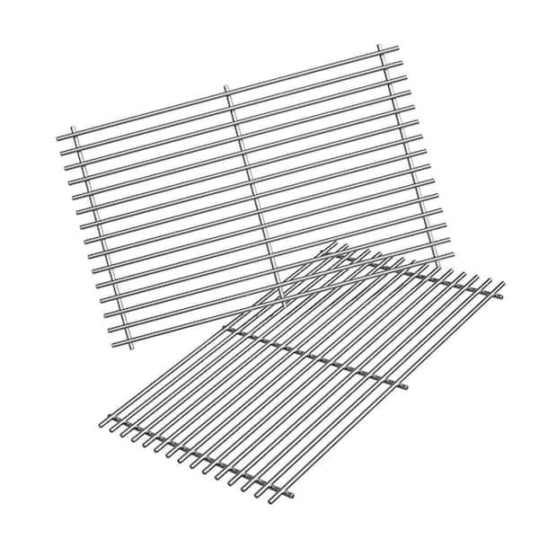 Stainless Steel Cooking Grill Grates 19.5 x 12.9 in Set of 2 for Weber Genesis 300 Series E310 E320 E330 S310 S320