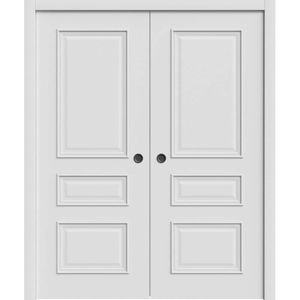 Assembly Required 7833 48 in. x 96 in. Reversible White Enamel Color Solid Core Wood Sliding Door Kit with Separate Jamb price history on PriceWatchPro