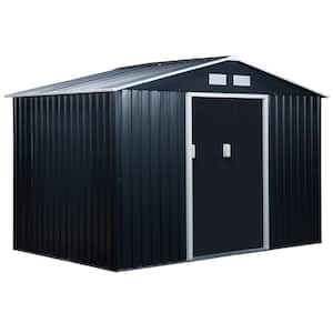 HOGYME 10.5' x 9.1' Storage Shed Large Metal Shed, Sheds &Outdoor