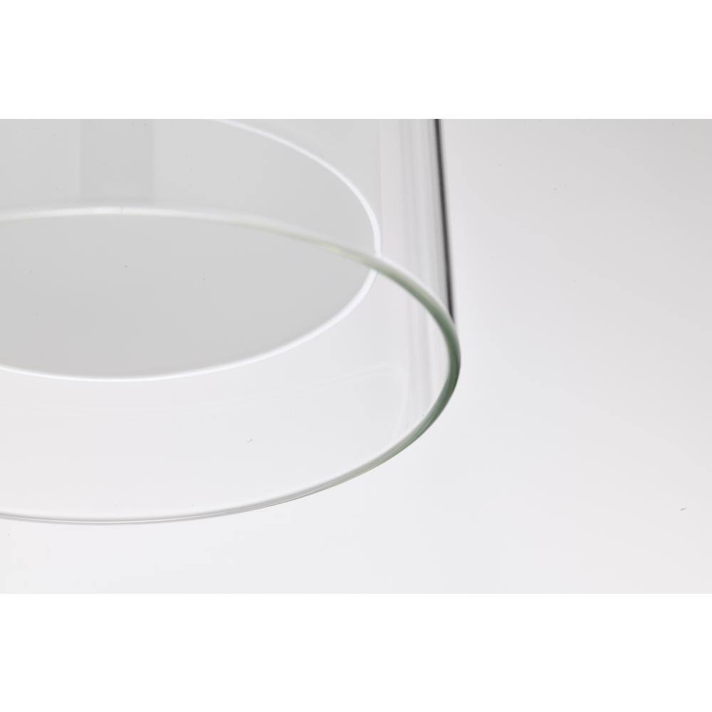 Brushed Nickel Mini Pendant with Dual Glass Shades