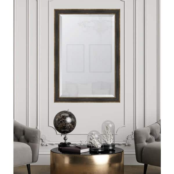 Melissa Van Hise Large Rectangle Black Beveled Glass Classic Mirror (40.25 in. H x 28.75 in. W)