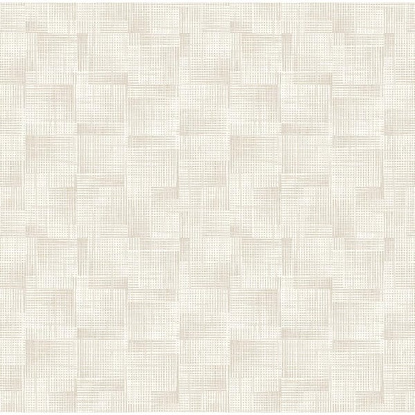 A-Street Prints Ting Cream Lattice Non-Pasted Vinyl Wallpaper