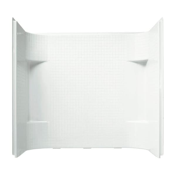 STERLING Accord 31-1/4 in. x 60 in. x 55 in. 3-piece Easy Up Adhesive Shower Wall in White