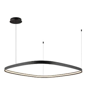 Yukon 40 in. 1 Light Urban Bronze Integrated LED Pendant Light