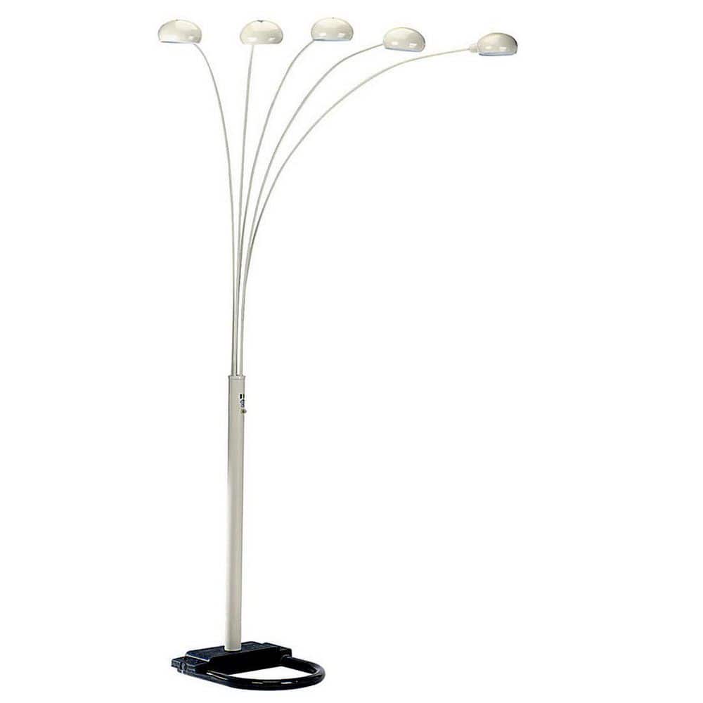 84 in. H White Arc Tall Metal Floor Lamp with 5 Adjustable Arch Arms price history on PriceWatchPro