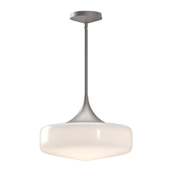 KUZCO Lincoln 60-Watt 1 Brushed Nickel Pendant Light