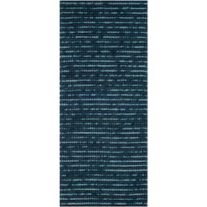 Bohemian Dark Blue/Multi 3 ft. x 10 ft. Striped Runner Rug