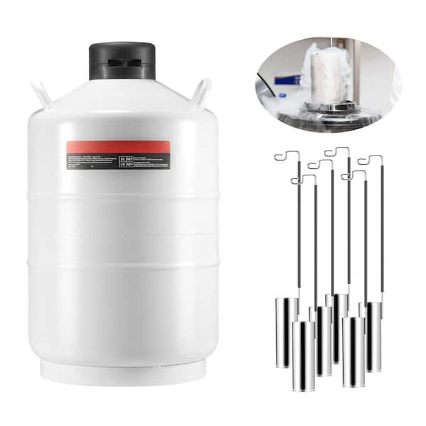 SVOPES 20 L Liquid Nitrogen Tank, Aluminum Alloy LN2 Dewar with 6-Canisters, Carry Bag and Straps, Cryogenic Tank