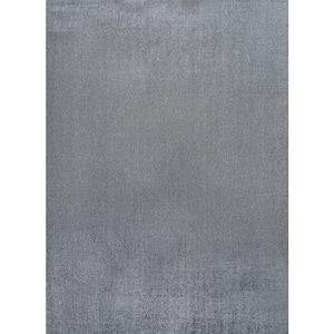 Twyla Classic Gray 8 ft. x 10 ft. Solid Low-Pile Machine-Washable Area Rug