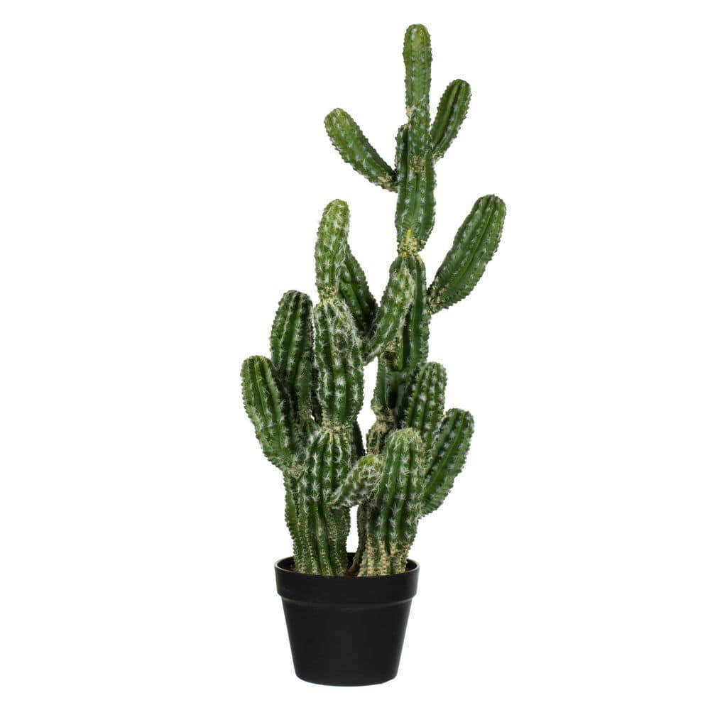 Vickerman 31 in. Green Artificial Cactus Plant in Pot FO190131 - The ...