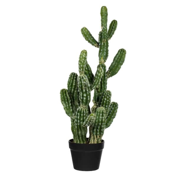 Vickerman 31 in. Green Artificial Cactus Plant in Pot