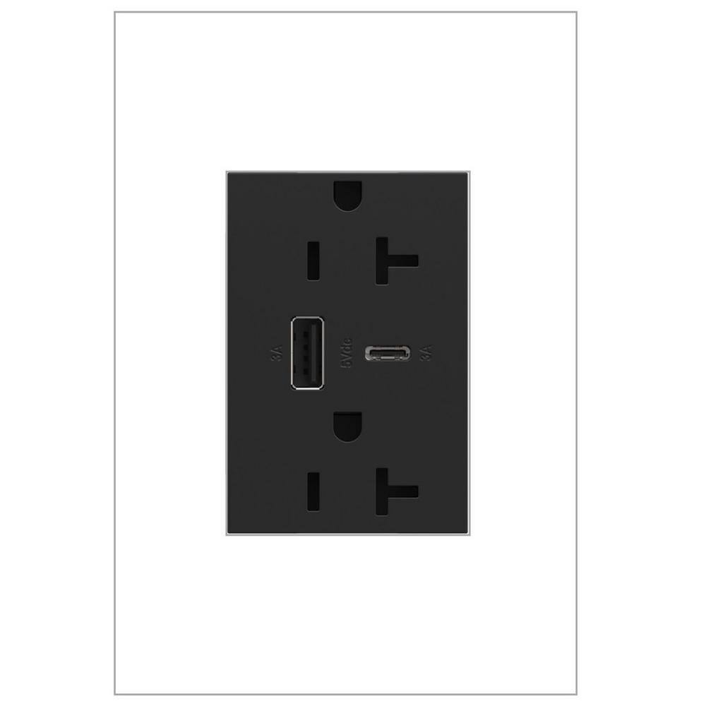 adorne 20 Amp 120-Volt Duplex Outlet with 6.0 Amp Type A/C USB, Graphite price history on PriceWatchPro