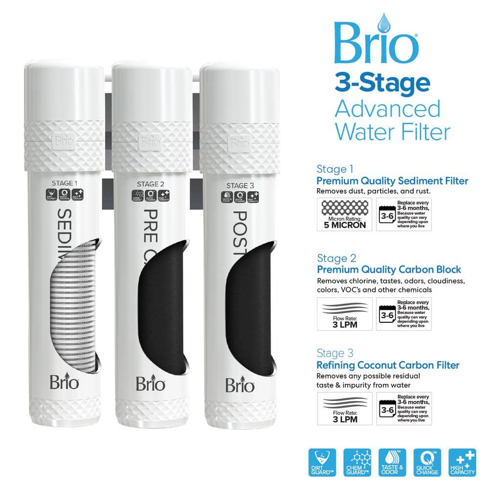 Brio Moderna Stainless Steel Bottleless Water Cooler with Filtration