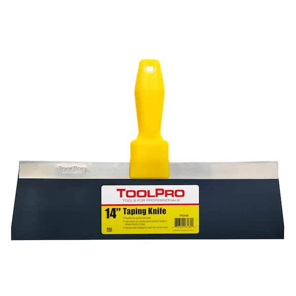 ToolPro 14 in. Flexible Blue Steel Joint Knife with Textured Handle