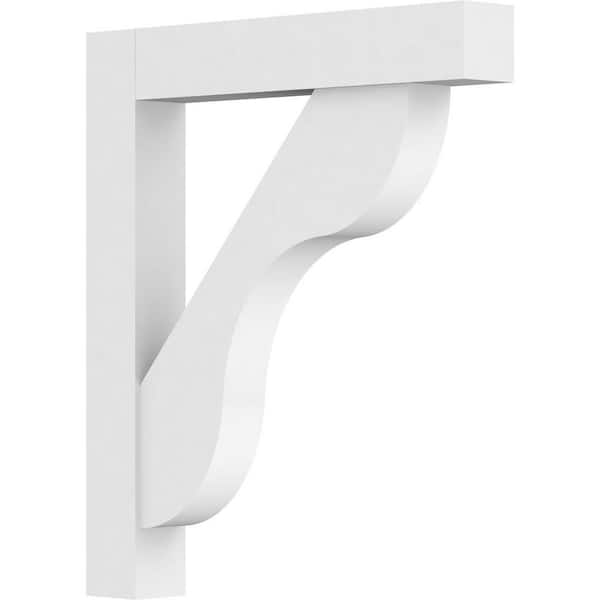 Ekena Millwork Standard Carmel 3 in. W x 24 in. H x 24 in. D Signature Urethane Polyurethane Bracket With Block Ends