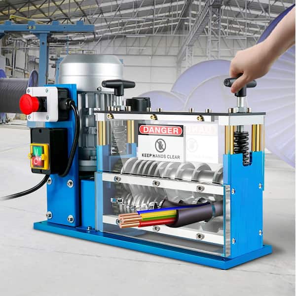 Electric Wire Stripping Machine, 370W 0.06-1.5 in. Automatic Motorized Cable Stripper with 75 ft. /min Speed