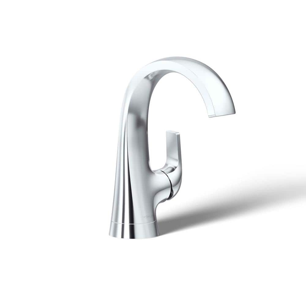 Kohler Cursiva Single Handle Single Hole Bathroom Faucet In Polished Chrome K R30577 4d Cp The 2750