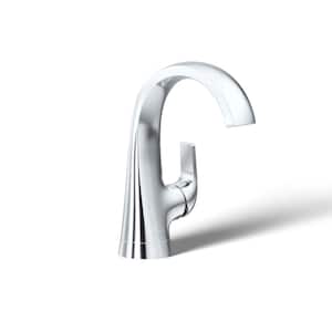 Cursiva Single Handle Single Hole Bathroom Faucet in Polished Chrome