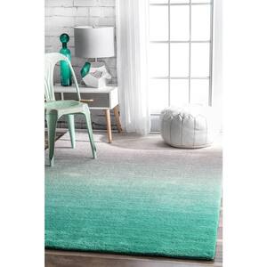 Luxe Ombre Turquoise 6 ft. x 9 ft. Area Rug