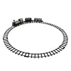 9-Piece Battery Operated Black and Silver Lighted and Animated Classic Train Set with Sound