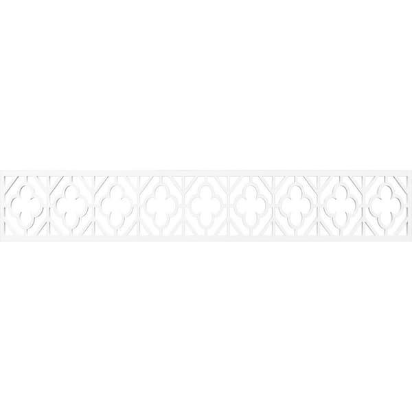 Ekena Millwork Hazelton Fretwork 0.375 in. D x 46.625 in. W x 8 in. L PVC Panel Moulding