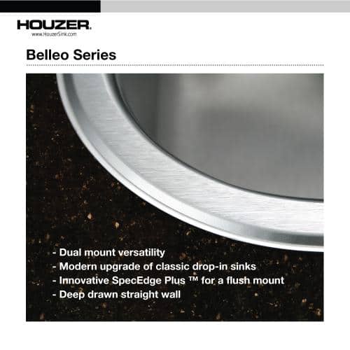 Belleo 32" Stainless Steel Drop-In Double Bowl Kitchen Sink