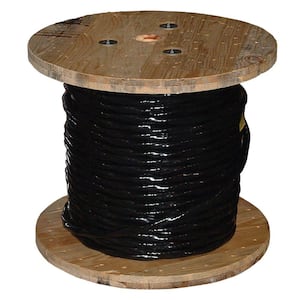 500 ft. 6 Black Stranded AL USE-2 Cable