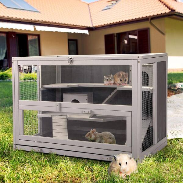 Ware Manufacturing Plywood Bungalow for Small Pets Medium 