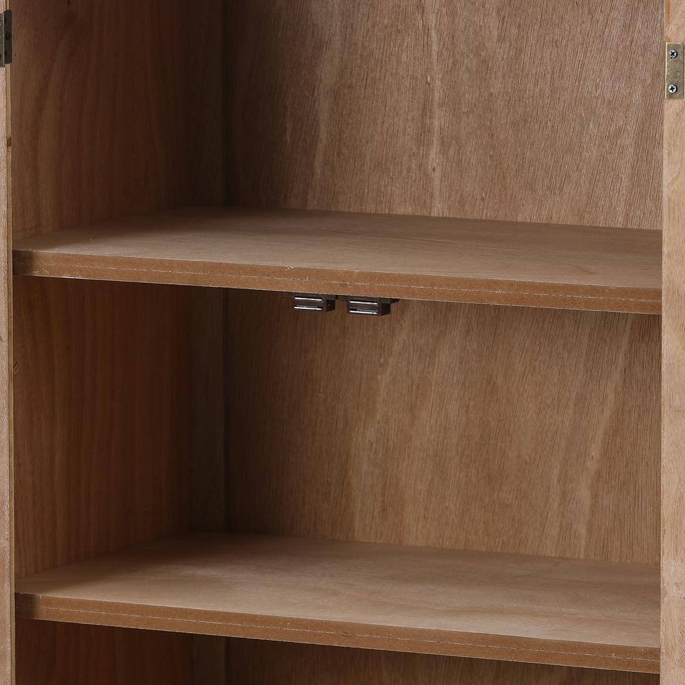 Rustic Farmhouse Wood and Metal 2-Door 2-Drawer Storage Cabinet
