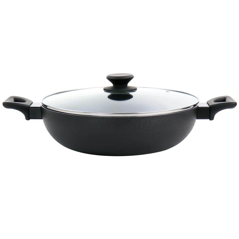 Oster Ashford 2-Piece Non-Stick Aluminum Frying Pan Set, Black