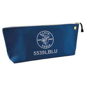 18 in. Canvas Tool Bag with Zipper in Blue