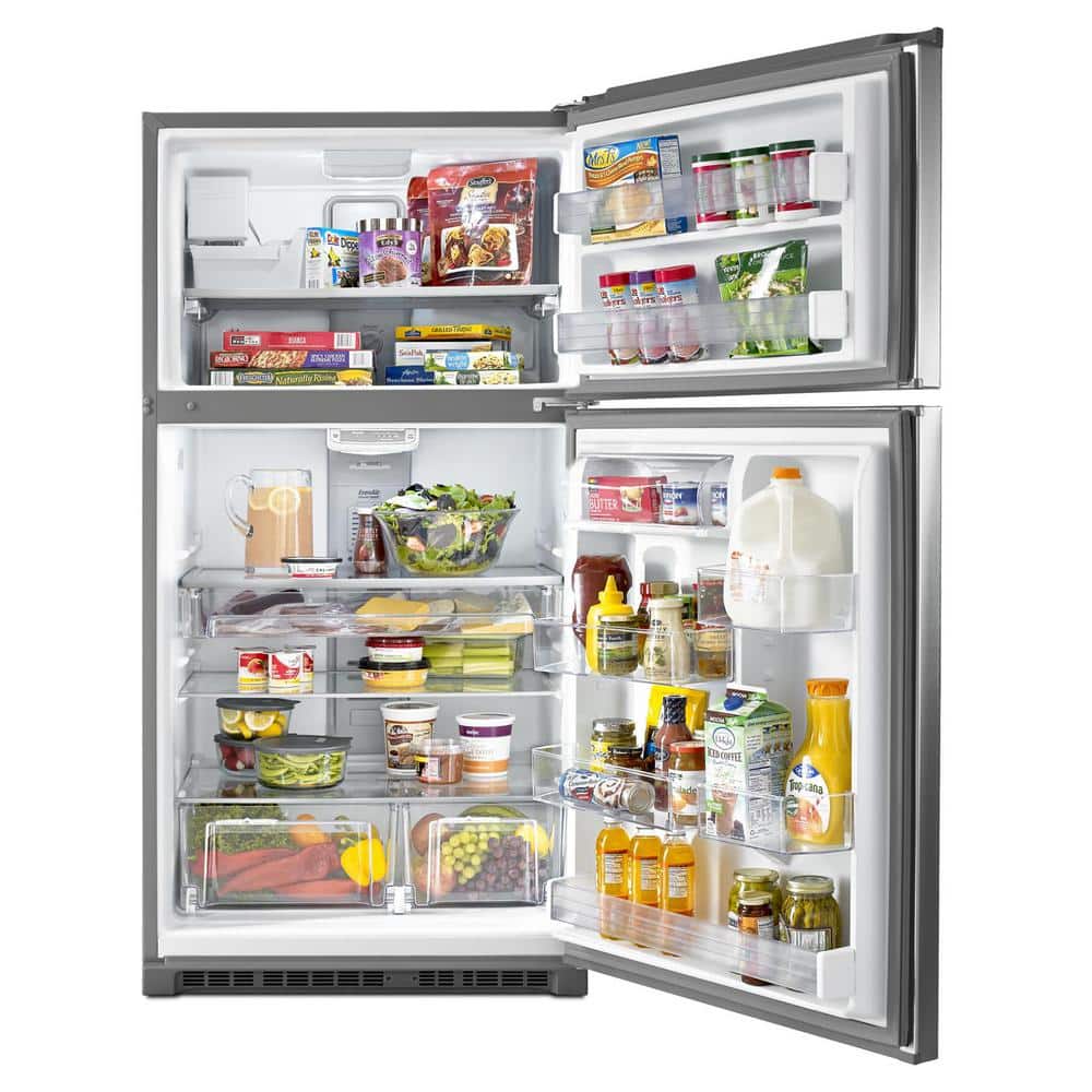 Stainless Steel 21.2 Cu. Ft. Top-Freezer Refrigerator with Ice Maker