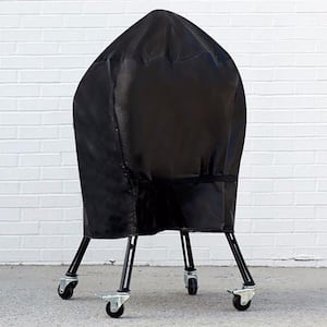 33.5"*16", black 210D Oxford cloth round grill cover