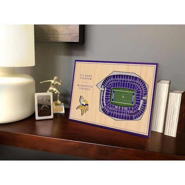 YouTheFan NFL Minnesota Vikings 6 in. x 19 in. 3D Stadium Banner-U.S. Bank  Stadium 0954088 - The Home Depot