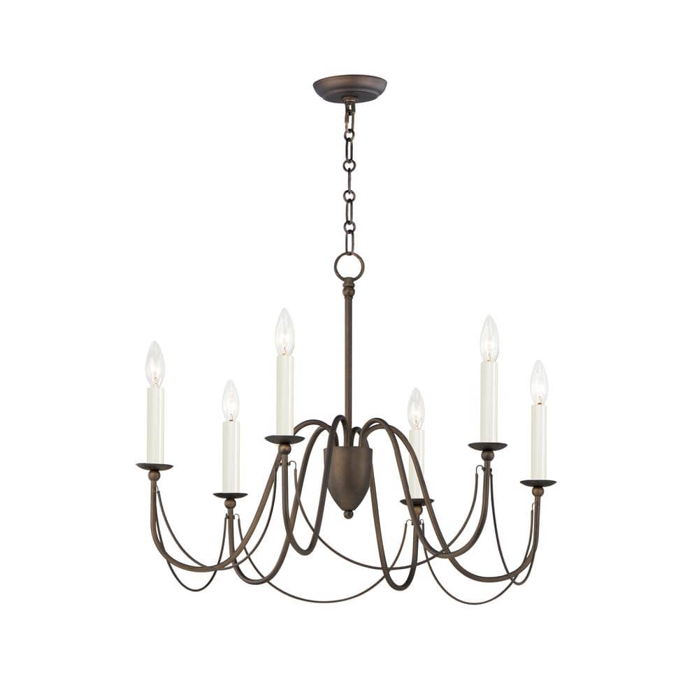 Plumette 6-Light Bronze Chandelier price history on PriceWatchPro