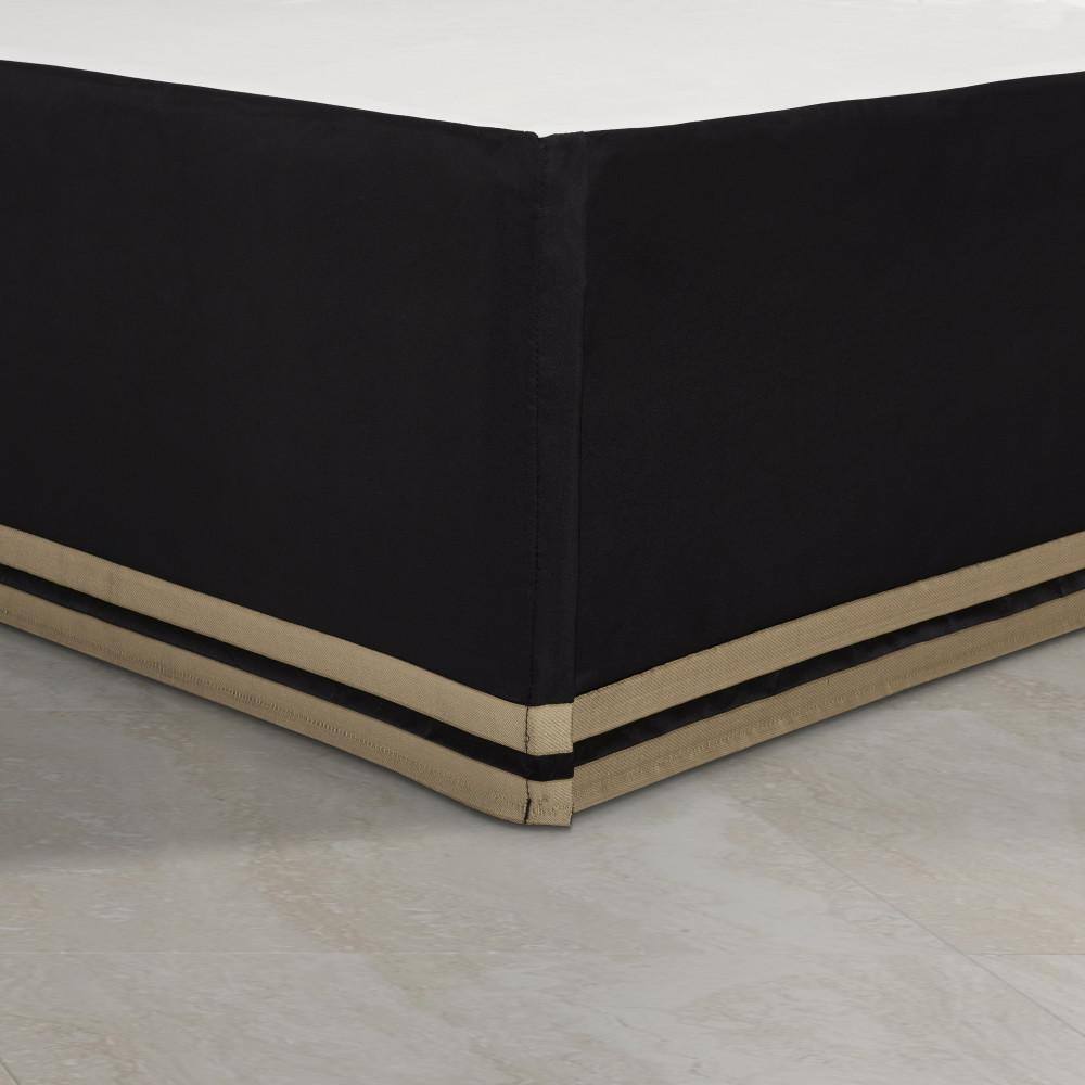Calvari Black Satin Queen Bedspread Set of Four