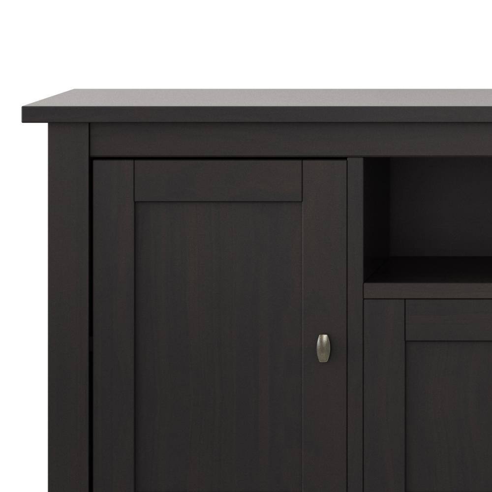 Warm Shaker 72" Solid Wood TV Stand in Hickory Brown