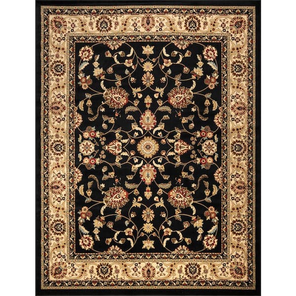 TrafficMaster Marash Black 8 ft. x 10 ft. Area Rug