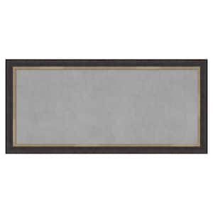 Hammered Charcoal Tan 53 in. x 25 in Framed Magnetic Board