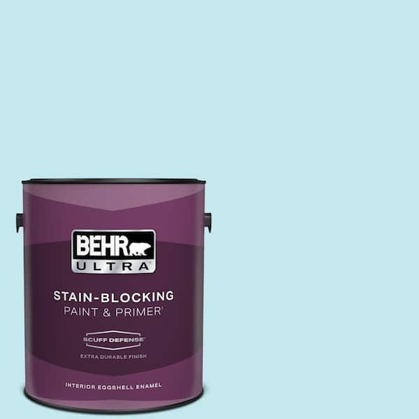 BEHR ULTRA 1 gal. #P480-1 Niagara Mist Extra Durable Eggshell Enamel Interior Paint & Primer