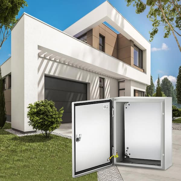 20 x 16 x 10 in. NEMA Steel Enclosure NEMA 4X Steel Electrical Box IP66 Waterproof and Dustproof with Mounting Plate