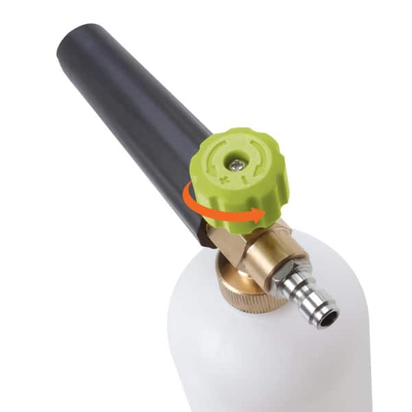 Essential Washer Premium Foam Cannon for Pressure Washer - 90 Degree Adjustable Spray Nozzle Pressure Washer Foam Cannon - Stainless Steel QC Plug.